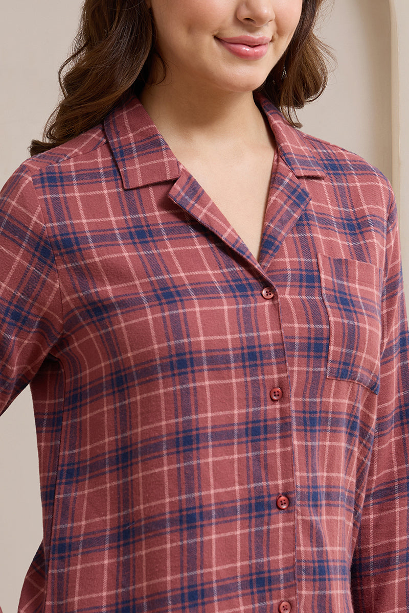 Flannel Fantasy PJ Set - Echo Plaid Print