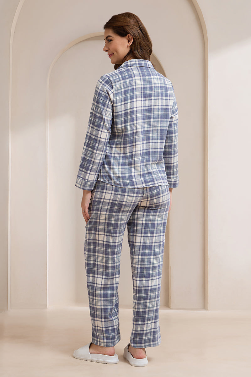 Flannel Fantasy PJ Set - Gridlock Checks Print - Image 2 of 5