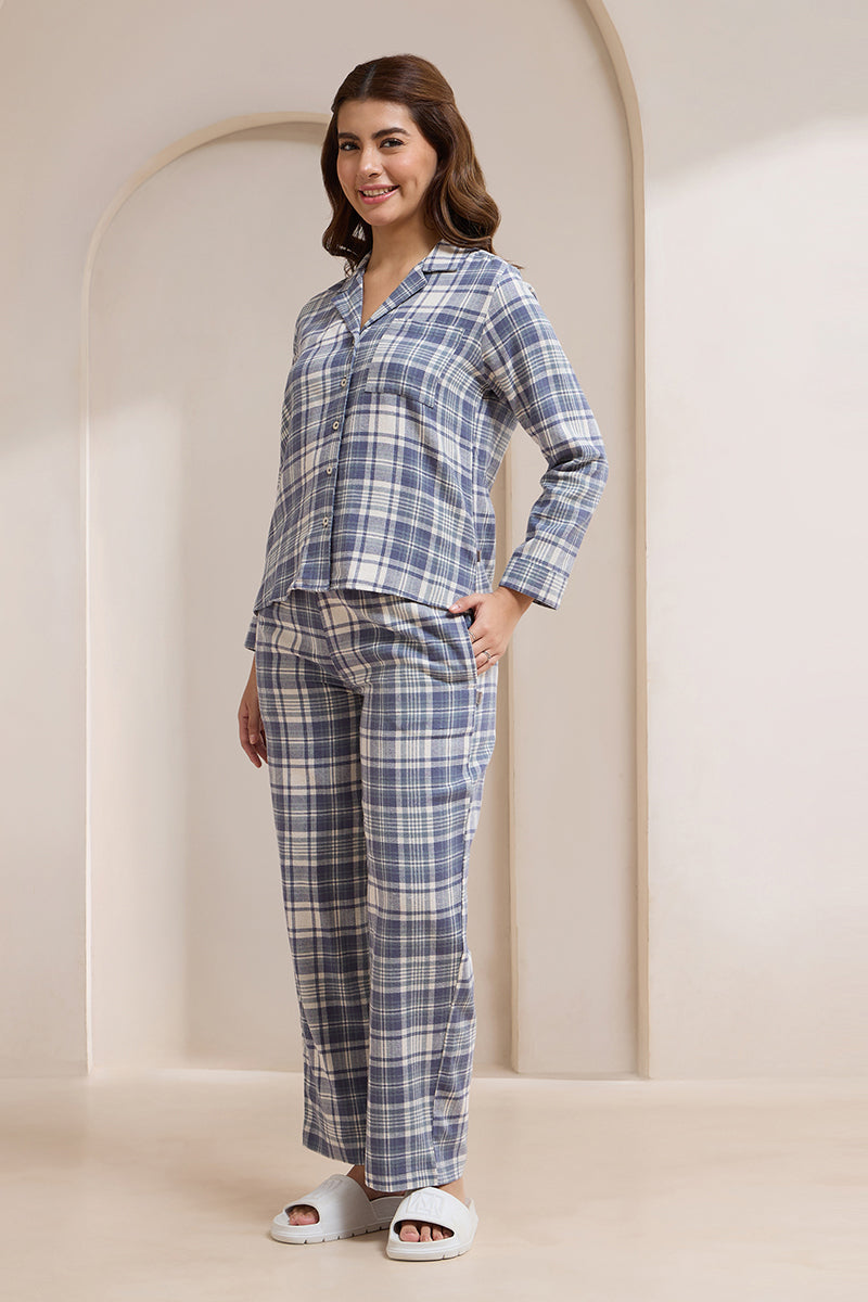 Flannel Fantasy PJ Set - Gridlock Checks Print - Image 5 of 5