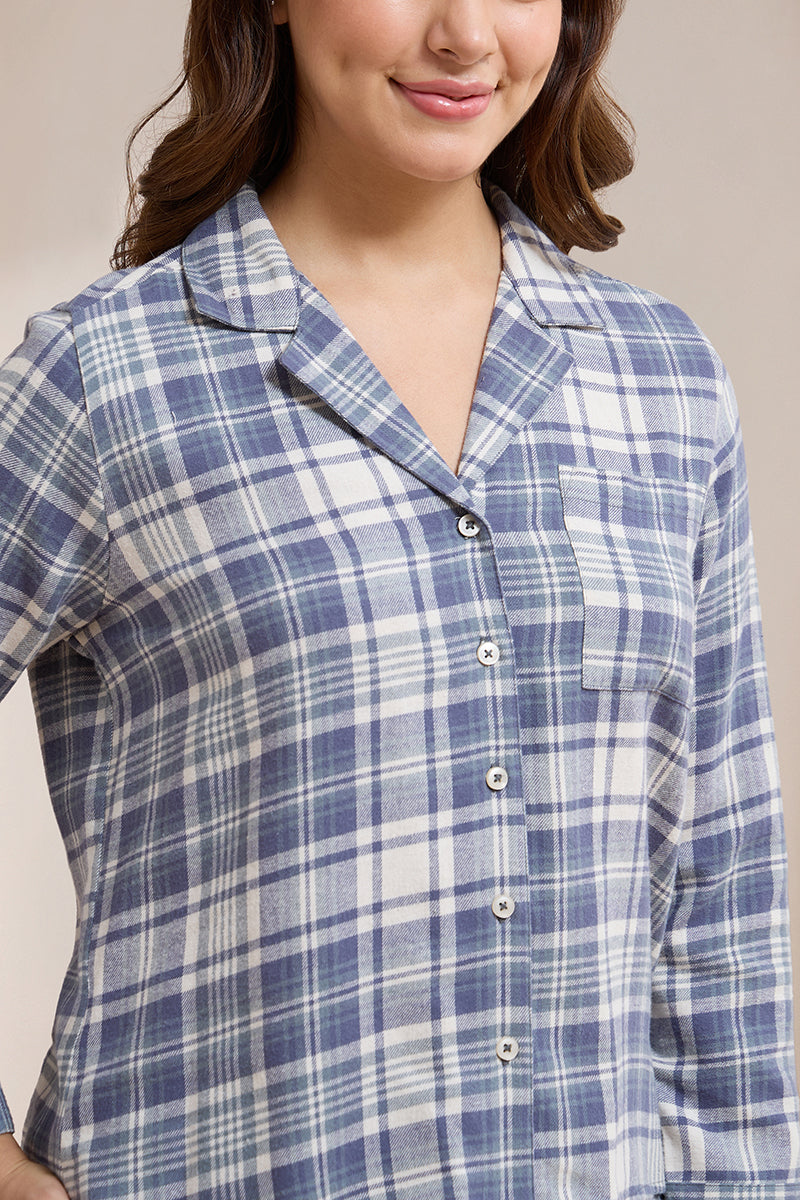 Flannel Fantasy PJ Set - Gridlock Checks Print - Image 3 of 5