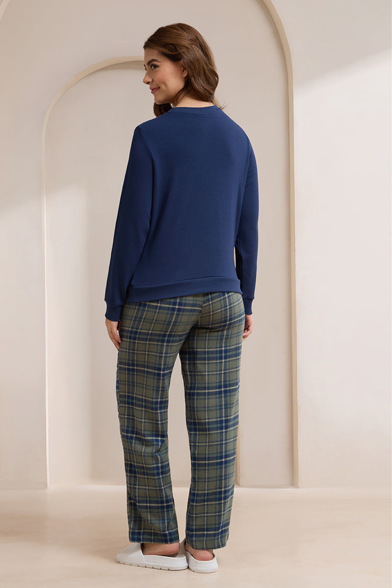 Unwind Sweat Set - Beetle Checks & Happy Holiday Print - Image 2 of 5