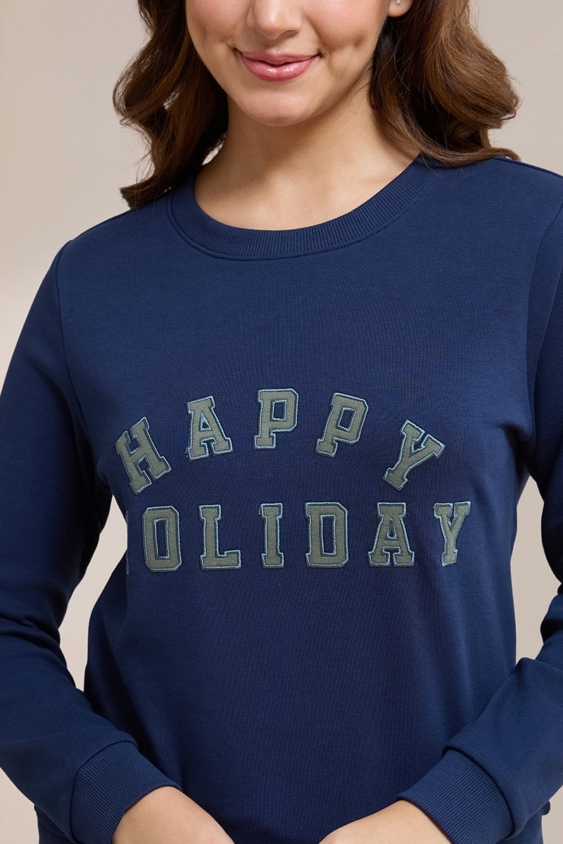 Unwind Sweat Set - Beetle Checks & Happy Holiday Print - Image 3 of 5