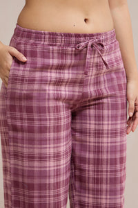 Unwind Sweat Set - Prune Checks & Holly Jolly Print thumbnail 4