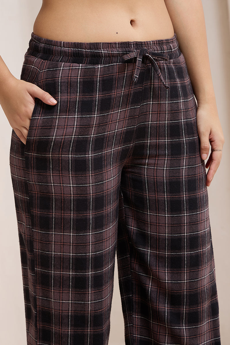 Unwind Sweat Set - Black Checks & Weekending Print