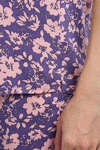 Sleep Shorts Set - Grape Floral Print thumbnail 6