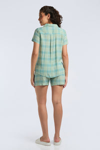 Sleep Shorts Set - Chambray Checks Print thumbnail 2