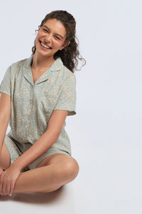 Sleep Shorts Set - Edenmist Print thumbnail 5