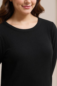 Blissful Rib Lounge Top - Storm Black thumbnail 4