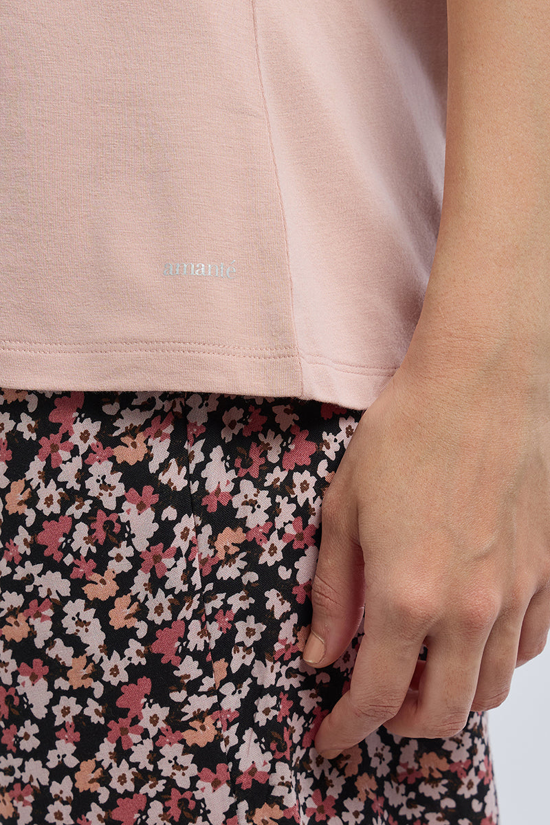 Scoop Neck Sleep Tee - Good Vibes Print - Image 6 of 7