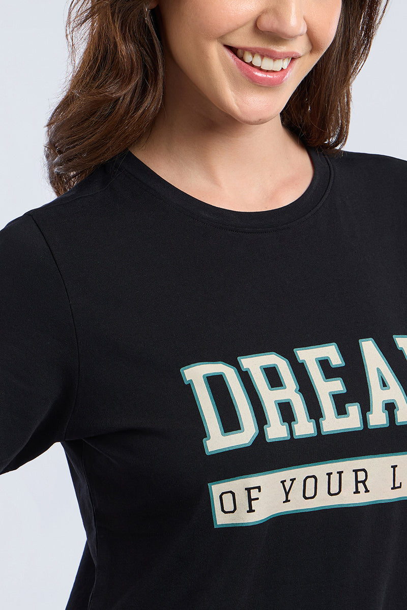 Scoop Neck Sleep Tee - Nocturine Dreams Print