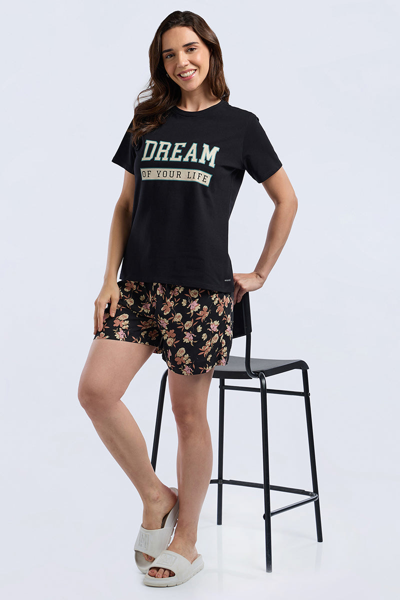 Scoop Neck Sleep Tee - Nocturine Dreams Print - Image 7 of 7