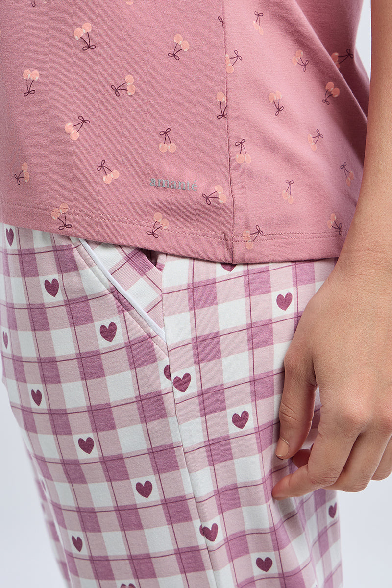 Scoop Neck Sleep Tee - CherryPop Print - Image 5 of 7