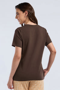 Scoop Neck Sleep Tee - Seashell Dust Print thumbnail 2