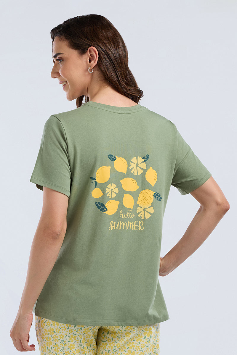 Scoop Neck Sleep Tee - Summer Slice Print - Image 2 of 7