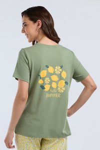 Scoop Neck Sleep Tee - Summer Slice Print thumbnail 2