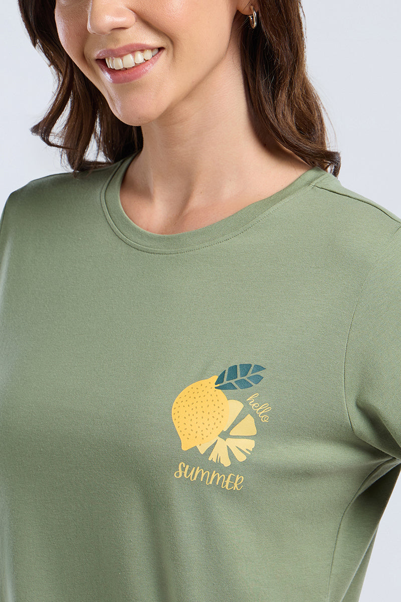 Scoop Neck Sleep Tee - Summer Slice Print - Image 5 of 7
