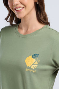 Scoop Neck Sleep Tee - Summer Slice Print thumbnail 4