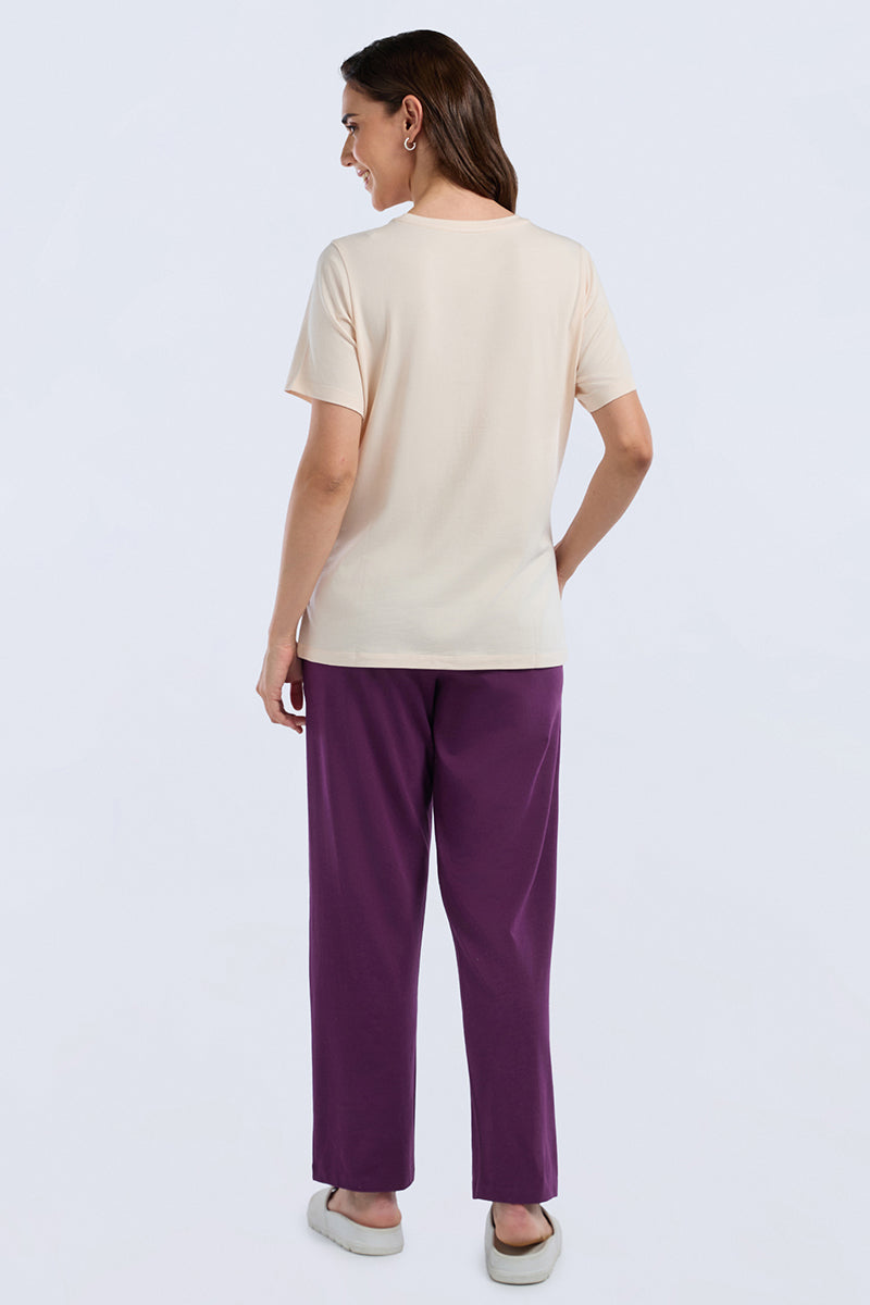 Scoop Neck Sleep Tee - Summer Meadows Print
