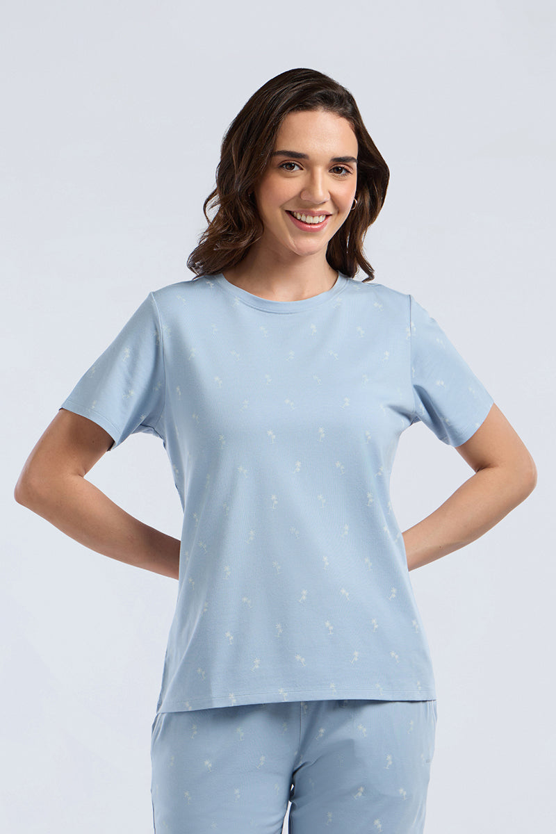 Scoop Neck Sleep Tee - Ocean Botanica Print - Image 3 of 7