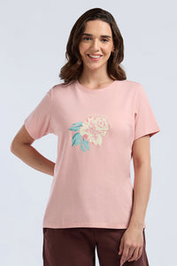 Scoop Neck Sleep Tee - Whispering Peonies Print thumbnail 1