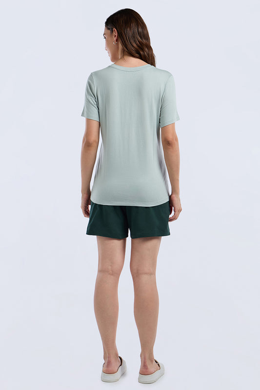 Scoop Neck Sleep Tee - Sugar Bloom Print