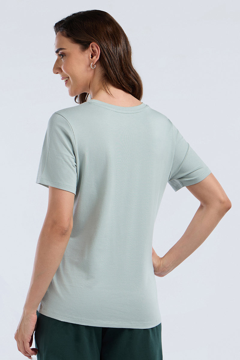 Scoop Neck Sleep Tee - Sugar Bloom Print
