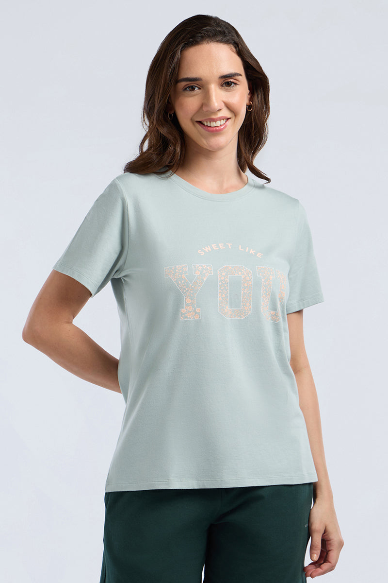 Scoop Neck Sleep Tee - Sugar Bloom Print