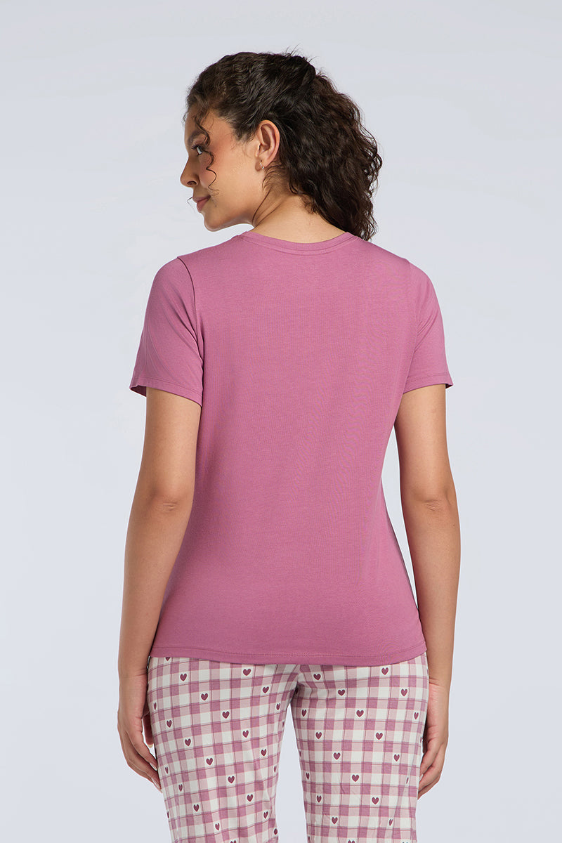 Scoop Neck Sleep Tee - Love In Bloom Print - Image 1 of 6