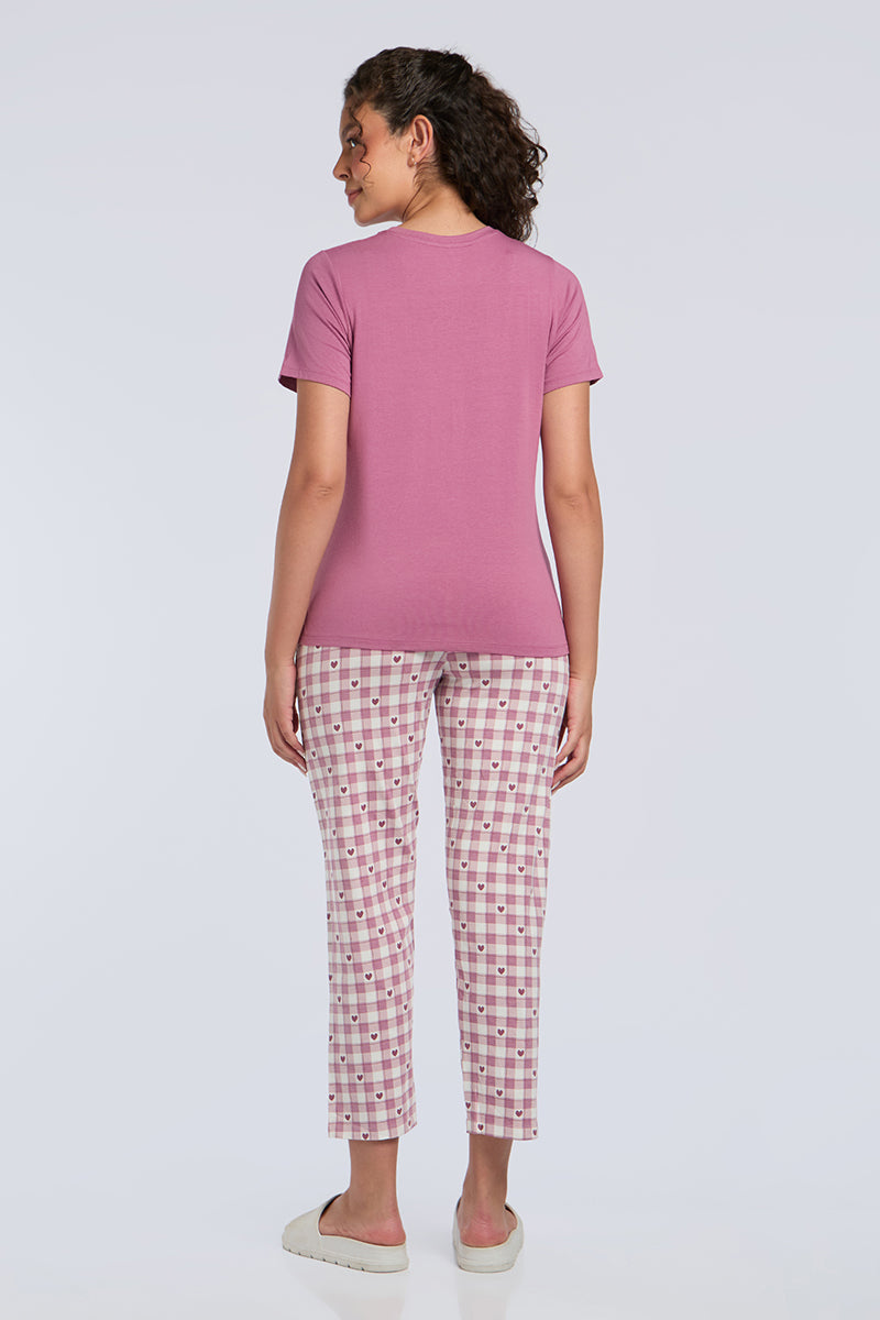 Scoop Neck Sleep Tee - Love In Bloom Print - Image 2 of 6