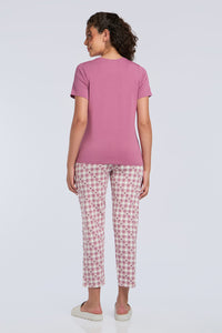 Scoop Neck Sleep Tee - Love In Bloom Print thumbnail 3