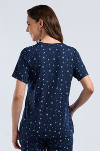 Scoop Neck Sleep Tee - Stardust Dreams Print thumbnail 2