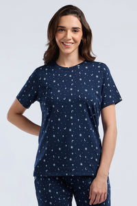 Scoop Neck Sleep Tee - Stardust Dreams Print thumbnail 1