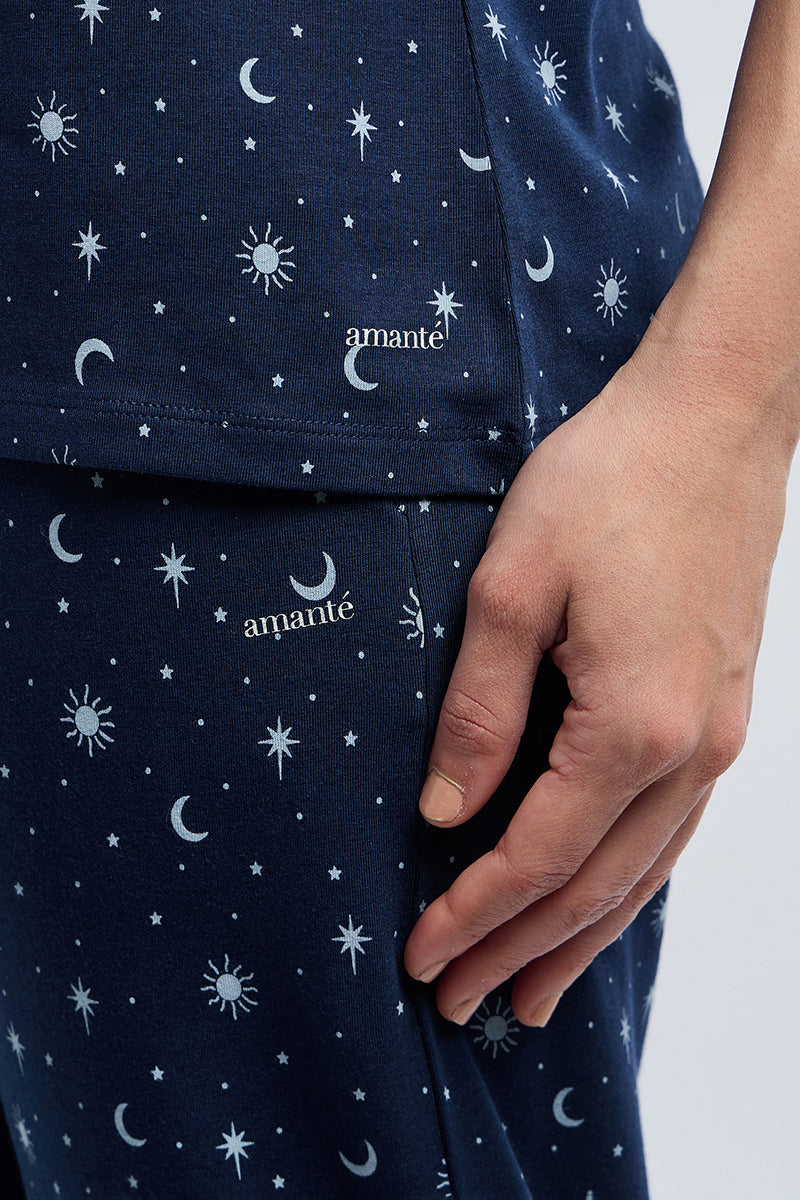 Scoop Neck Sleep Tee - Stardust Dreams Print - Image 6 of 7