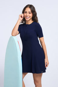 AQUABREEZE FLARED SWIM DRESS - New Navy thumbnail 7