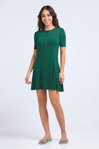 AQUABREEZE FLARED SWIM DRESS - Opal green thumbnail 1