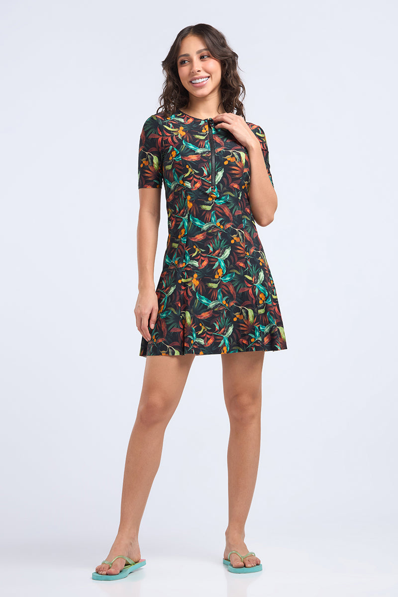 AQUABREEZE FLARED SWIM DRESS - Power Tropical Print - Image 6 of 6