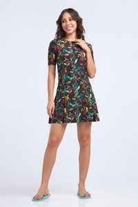 AQUABREEZE FLARED SWIM DRESS - Power Tropical Print thumbnail 6