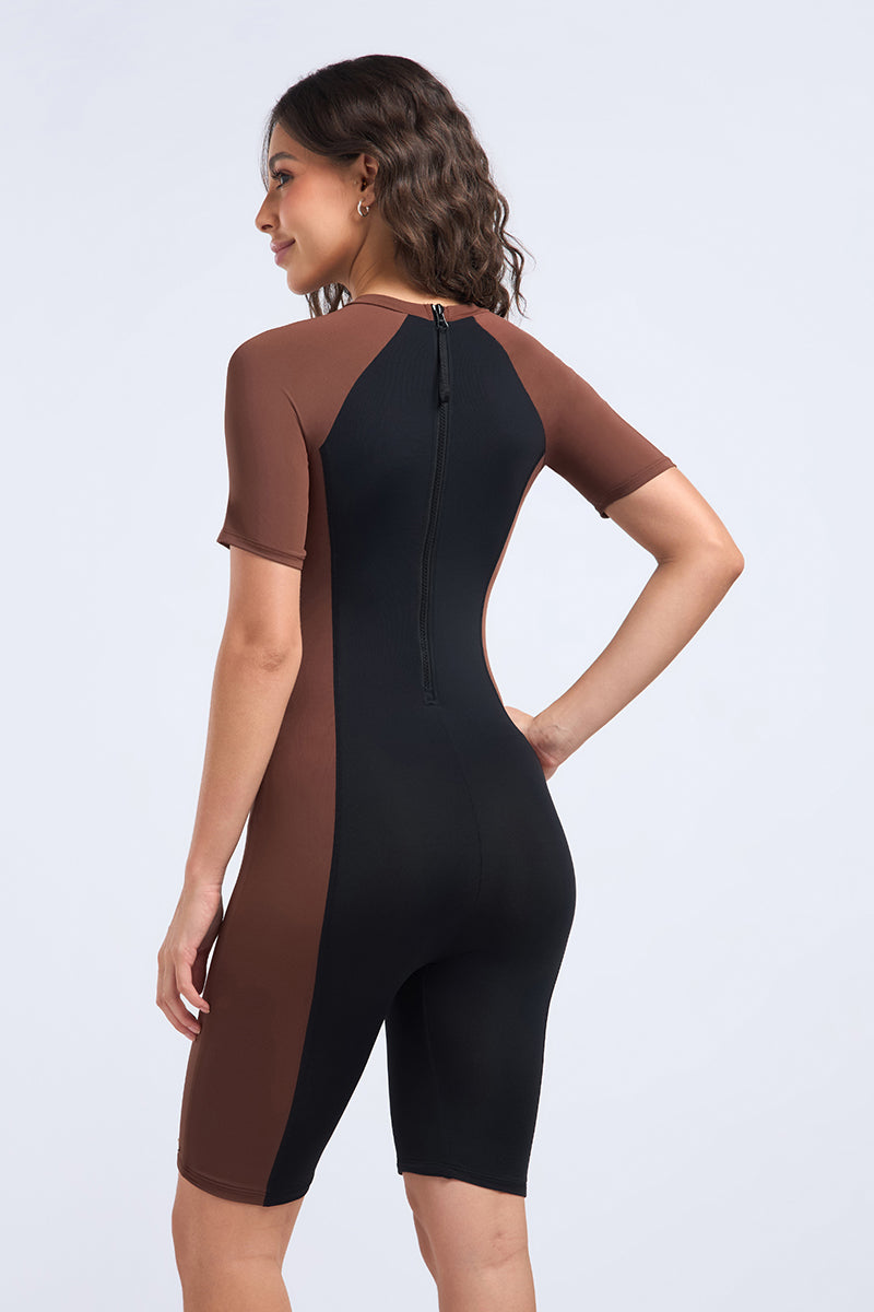 AQUABREEZE LEG SUIT - BLACK and CINNAMON - Image 3 of 6