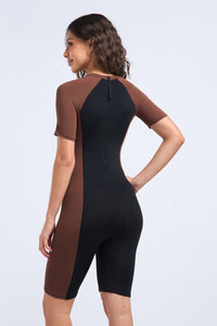 AQUABREEZE LEG SUIT - BLACK and CINNAMON thumbnail 3