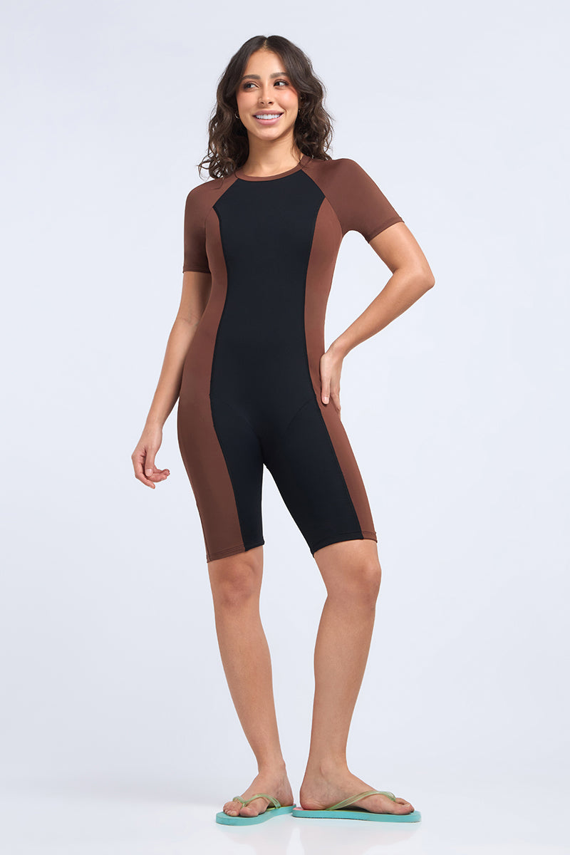AQUABREEZE LEG SUIT - BLACK and CINNAMON - Image 6 of 6