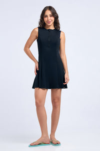 AQUABREEZE SLEEVELESS SWIM DRESS - Black thumbnail 1
