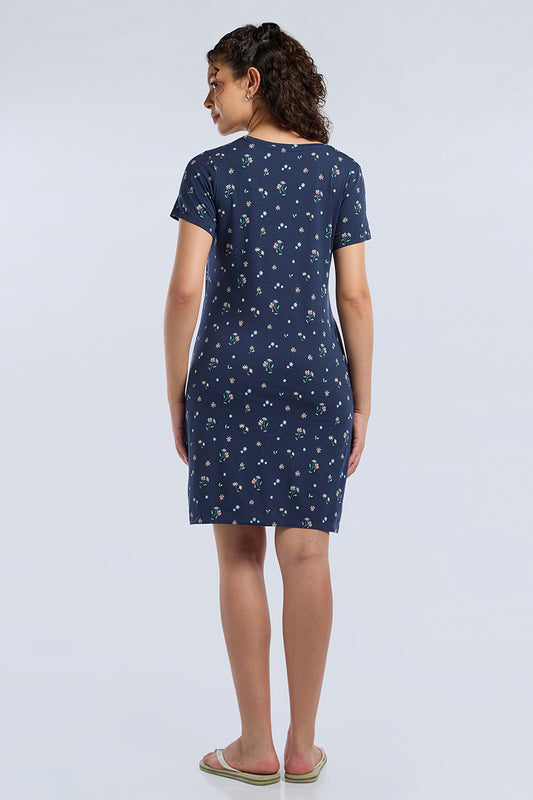 Comfort Sleep Dress - Morning Petals Print