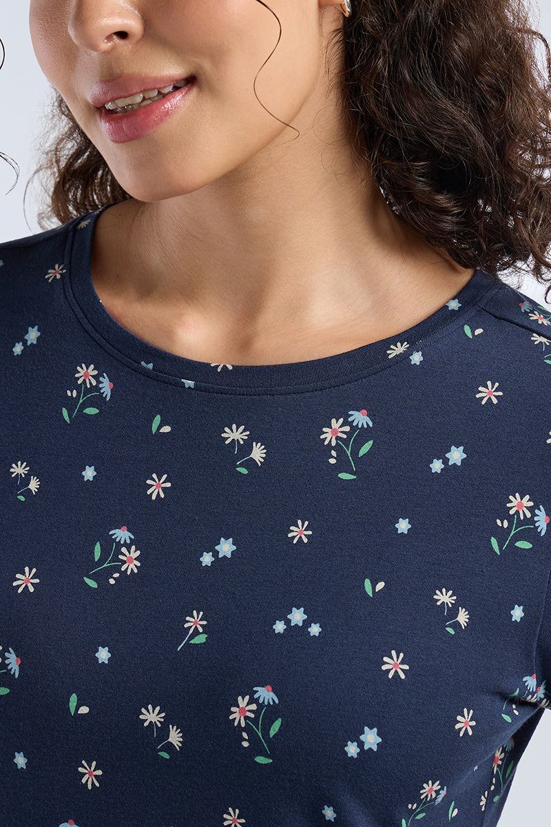 Comfort Sleep Dress - Morning Petals Print