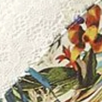 Tropical Crochet Padded Wired Demi Coverage Bra - Whisper White-Tropicana Print