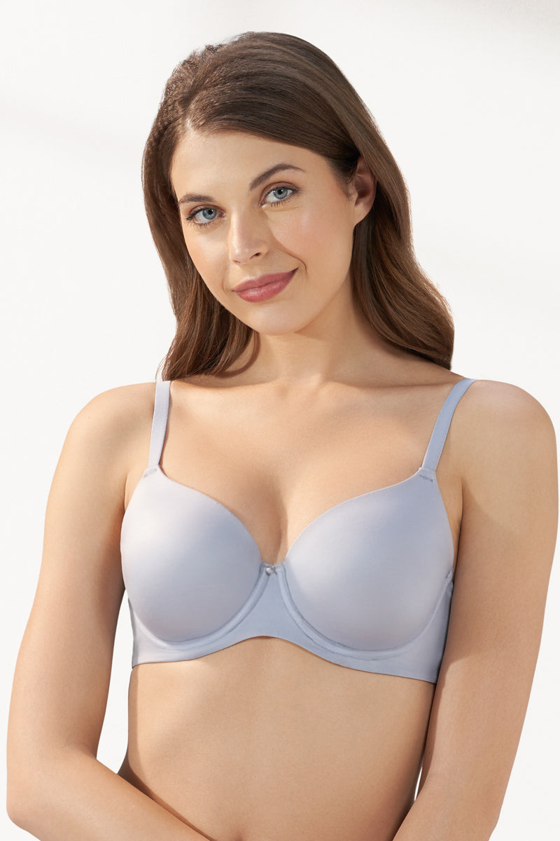 Cloudsoft Padded & Wired Bra - Soft Gray