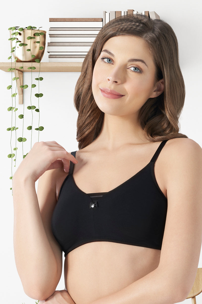 All-Day Elegance Solid Non Padded Non-Wired Super Support Bra