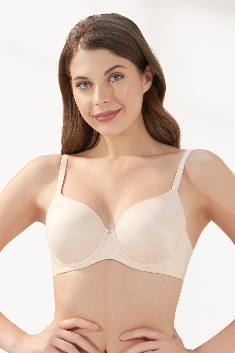 Cloudsoft Padded & Non-wired Bra - Almond