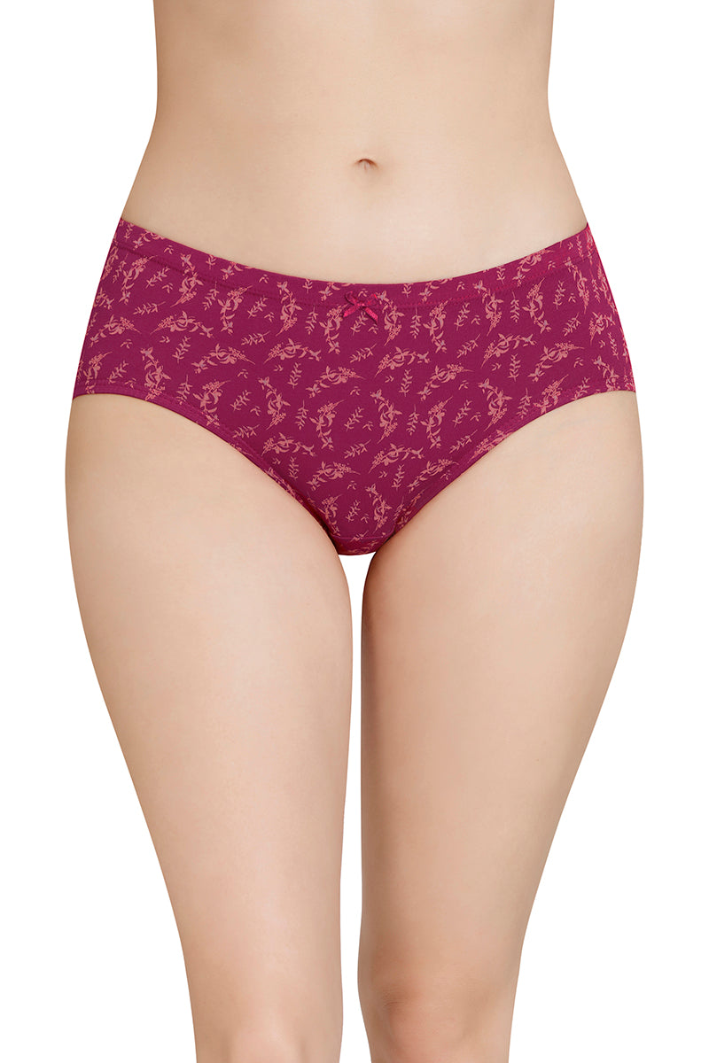 Inner Elastic Printed Mid Rise Hipster Panty (Pack of 3)