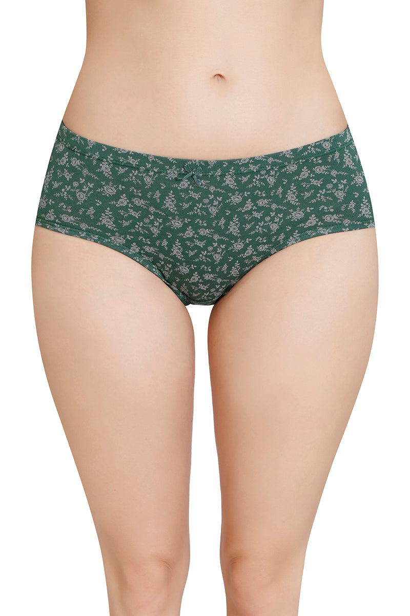 Inner Elastic Printed Mid Rise Hipster Panty (Pack of 3)