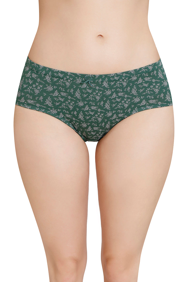Inner Elastic Printed Mid Rise Hipster Panty (Pack of 3)